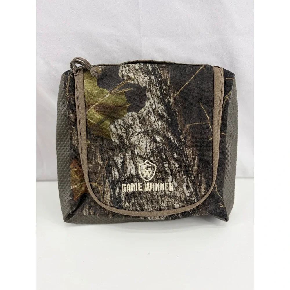 Game Winner Camo Gear Bag Hunting Accessory Pouch Brown Textured Rubberized Base